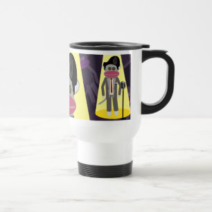 Mug De Voyage Crooner Fun Cinquante Chanteur rétro Sock Monkey