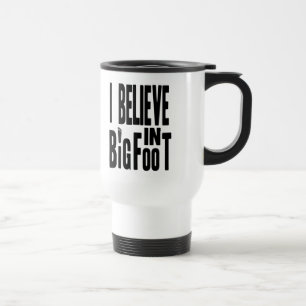 Mug De Voyage Croyez en BIGFOOT - noir