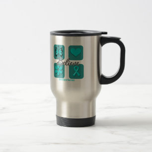 Mug De Voyage Croyez le Cancer ovarien d'inspirations