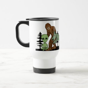 Mug De Voyage Cryptid, OVNI, Big Foot, Chupacabra, Alien
