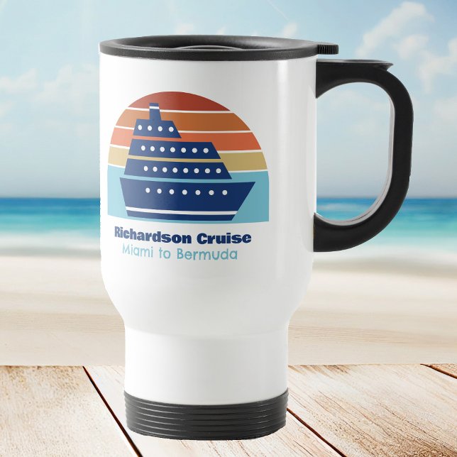 Mug De Voyage Cute Cruise Ship Famille Voyage Coucher de soleil  (Créateur téléchargé)