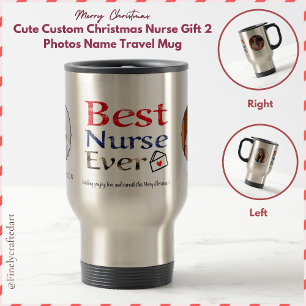 Mug De Voyage Cute Custom Christmas Nurse Gift 2 Photos Nom