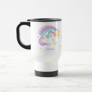 Mug De Voyage Cute Custom Personalized Magical Rainbow Unicorn