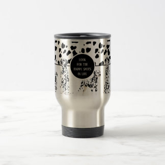 Mug De Voyage Cute Dalmatiens Noir & Blanc Zones Joyeuses