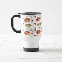 Mug De Voyage Cute Hedgehog Nature Floral Rainbow Motif