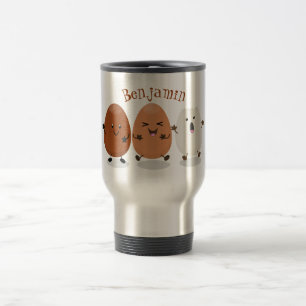 Mug De Voyage Cute kawaii oeufs humoristique dessin animé