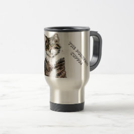 Mug De Voyage Cute Kitty Tabby Cat Art Personnalisé