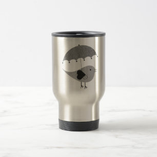 Mug De Voyage Cute Lovebird avec parapluie