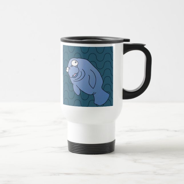 Mug De Voyage Cute Manatee Hugger Cartographier animal (Droite)