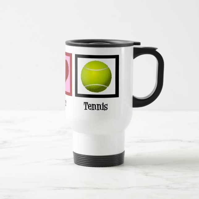 Mug De Voyage Cute Peace Love tennis (Droite)