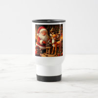 Cute Père Noël et Reindeer