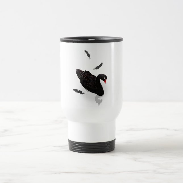 Mug De Voyage Cygne noir élégant (Centre)