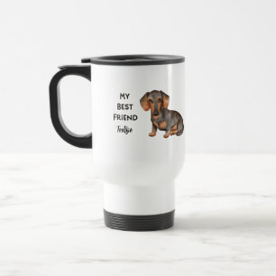 Mug De Voyage Dachshund Mon Meilleur Ami Personnalisé Nom Du Chi