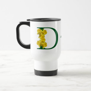 Mug De Voyage Daffodique Monogramme Initial D Votre Nom