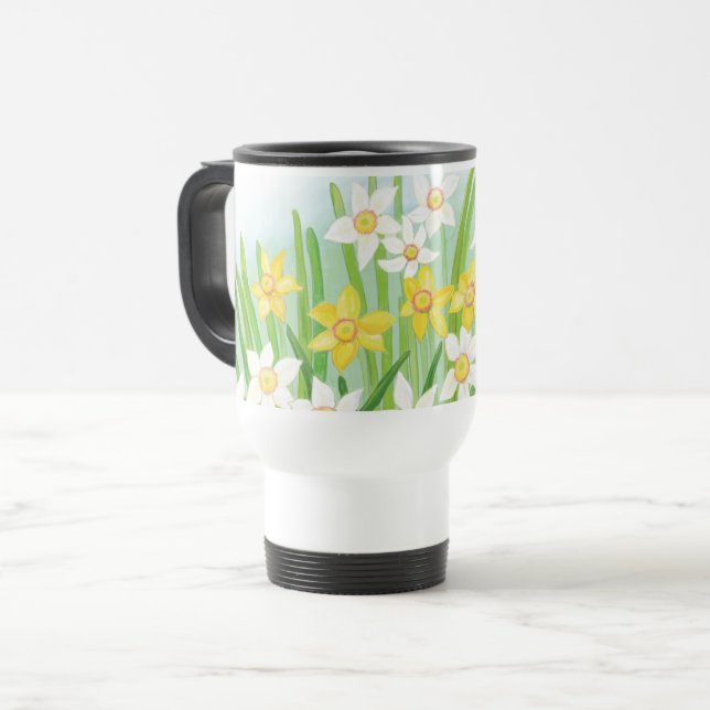 Mug De Voyage Daffodiques de printemps (Devant gauche)