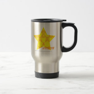 Mug De Voyage Damassé 3 jaune-orange
