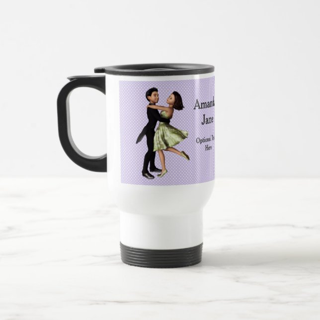 Mug De Voyage Danseuses élégantes : Robe de soie verte (personna (Gauche)