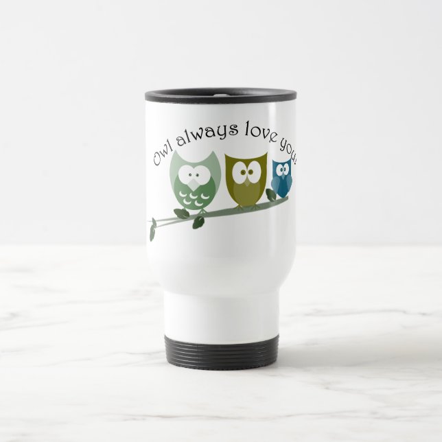 Mug De Voyage De hibou amour toujours vous ! (Centre)