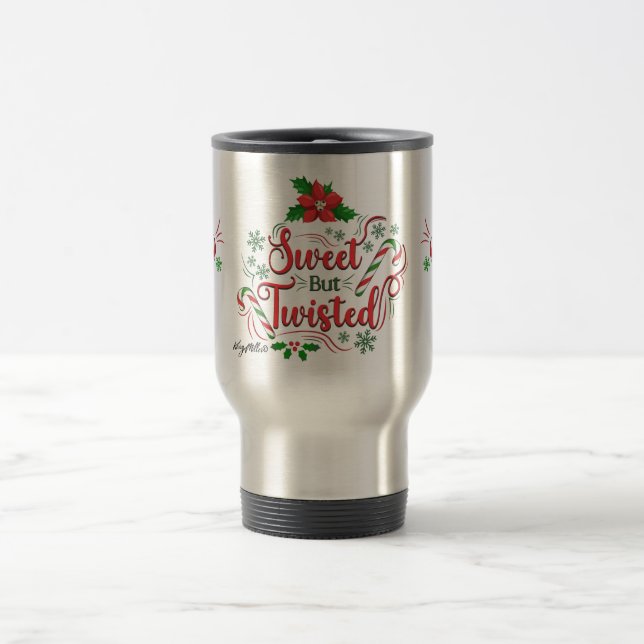 Mug de voyage de Noël doux mais tordu (Centre)