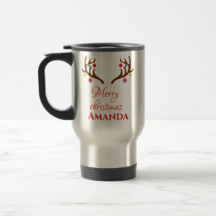 Mug De Voyage Décor de rennes - Joyeux Noël