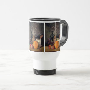 Mug De Voyage Décorations d'automne sur table, Citrouille, Fruit