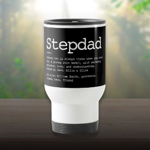 Mug De Voyage Définition de beau-père personnalisée moderne noir