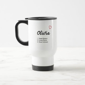 Mug De Voyage Définition de nom personnalisée