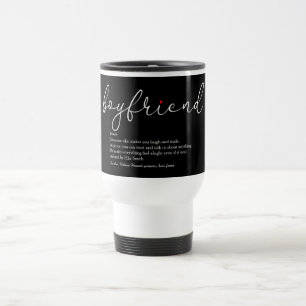 Mug De Voyage Définition de petit ami Script Amour Cœur Élégant