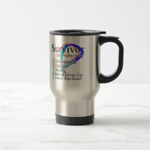 Mug De Voyage Définition de survivant - cancer de la thyroïde