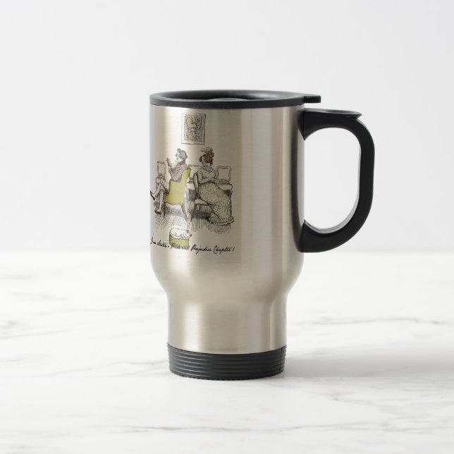 Mug De Voyage Délice de Vexing, Jane Austen Pride & Prejudice (Droit)