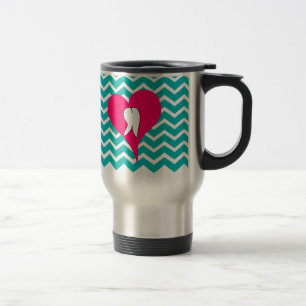 Mug De Voyage Dent dentaire et conception de Chevron
