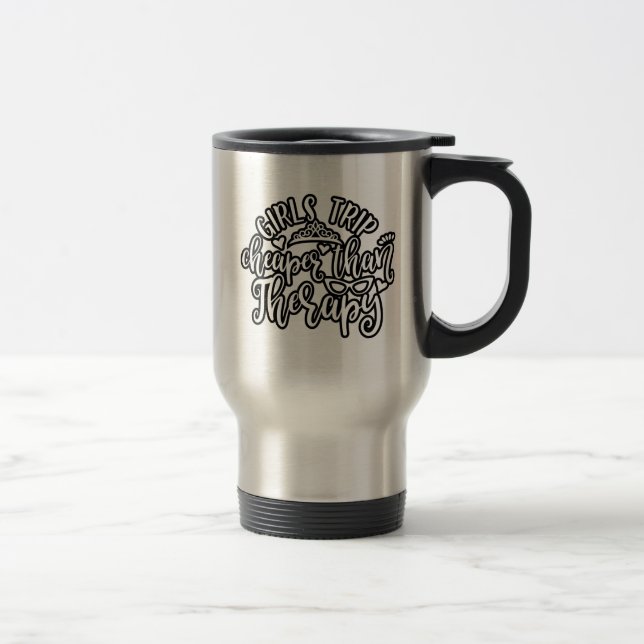 Mug De Voyage Des Drôle Drôle De Design Filles Voyagent Moins Ch (Droit)