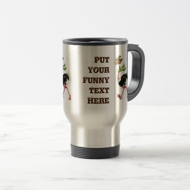 Mug De Voyage Desert Ostrich Runner (Devant droit)