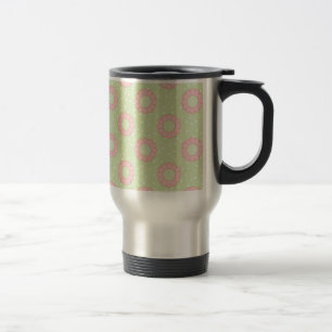 Mug De Voyage Design floral rose et pois