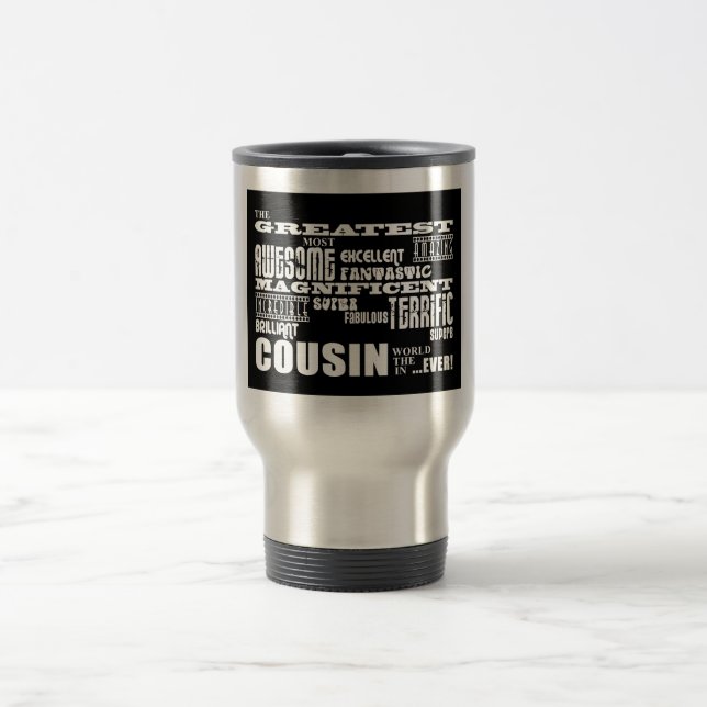 Mug De Voyage Design Moderne & Amusant Cousins : Grand Cousin (Centre)