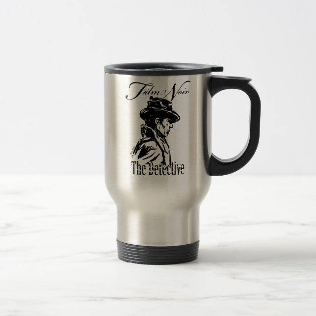 Mug De Voyage Détective Noir de film (Droit)