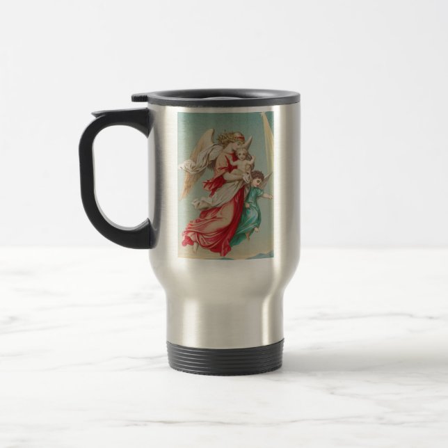 Mug De Voyage Deux anges portent un petit enfant (Gauche)