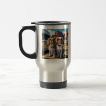 Deux Blenheim Cavalier King Charles Spaniels Rando