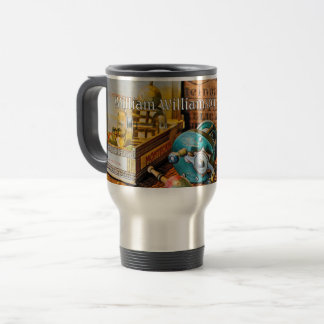 Mug De Voyage Deux moulinets à pêche dans un cadre vintage - Per