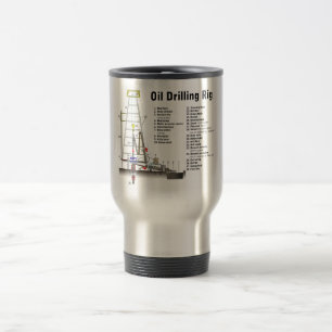 Mug De Voyage Diagramme d'une tour de forage pétrolier