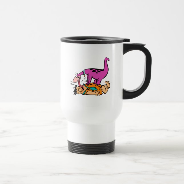 Mug De Voyage Dino Licking Fred Flintstone (Droite)