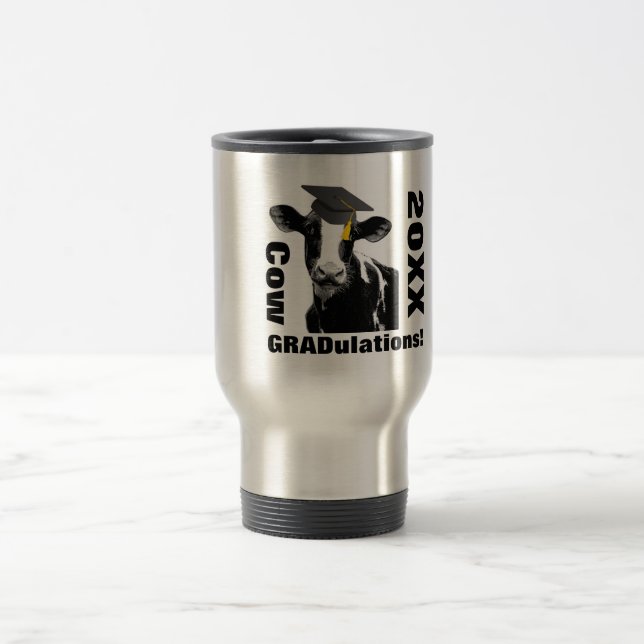Mug De Voyage Diplômé U Lations de vache ! Diplômés de (Centre)