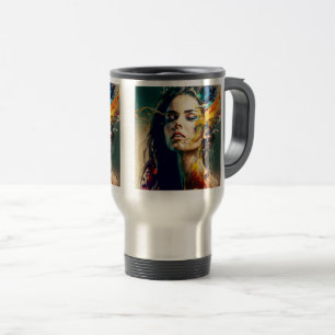 Mug De Voyage Dissolving Woman Travel/Commuter Mug, 15 oz