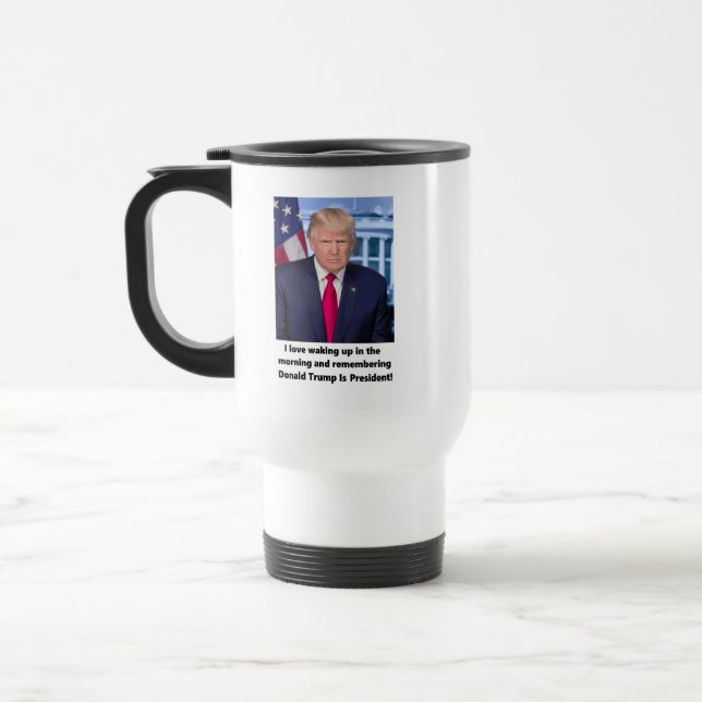 Mug De Voyage Donald Trump Quand Je Me Réveille (Gauche)