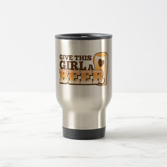 Mug De Voyage Donnez à cette fille un ND de bière (Centre)