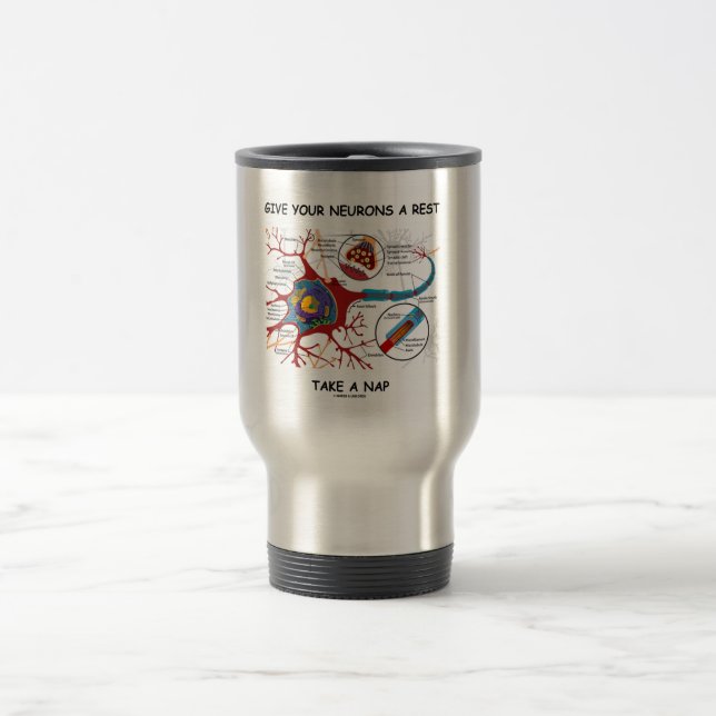 Mug De Voyage Donnez À Vos Neurones Un Repos Prenez Une Synapse  (Centre)