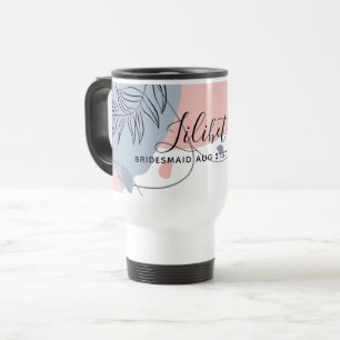 Mug De Voyage Dons de la fête de la mariée du budget bleu rose