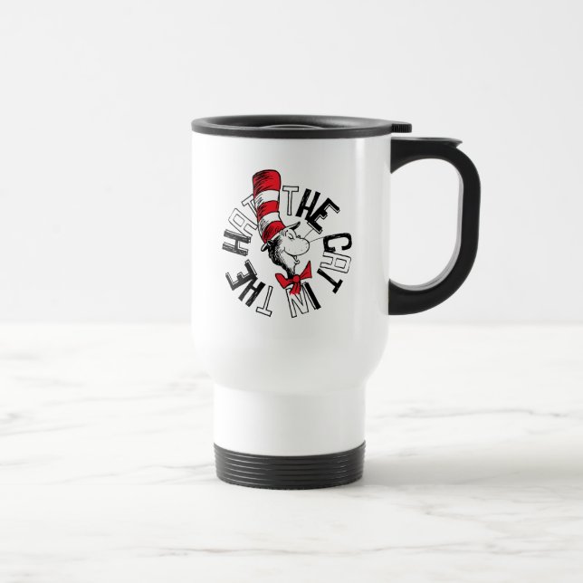 Mug De Voyage Dr Seuss | Chat dans l'art rond Casquette (Droite)