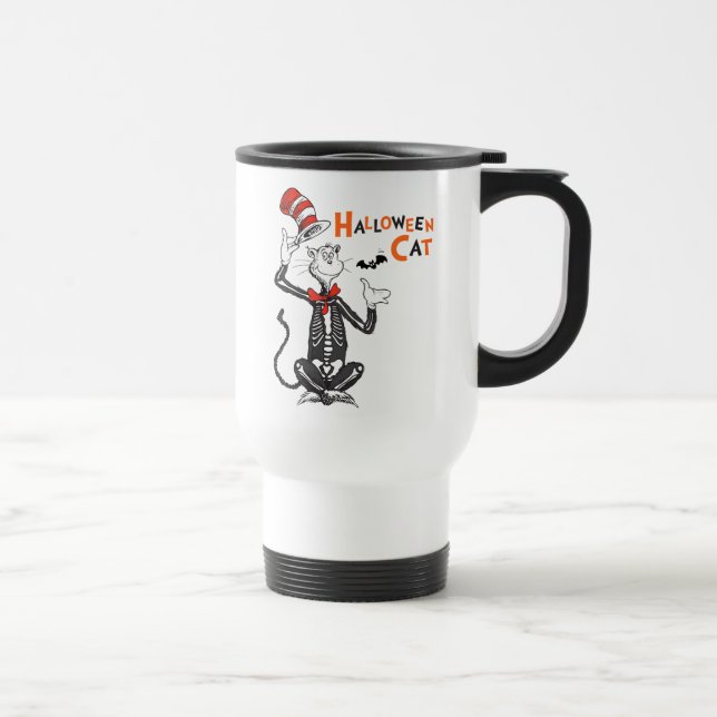 Mug De Voyage Dr Seuss | Chat d'Halloween en Casquette (Droite)