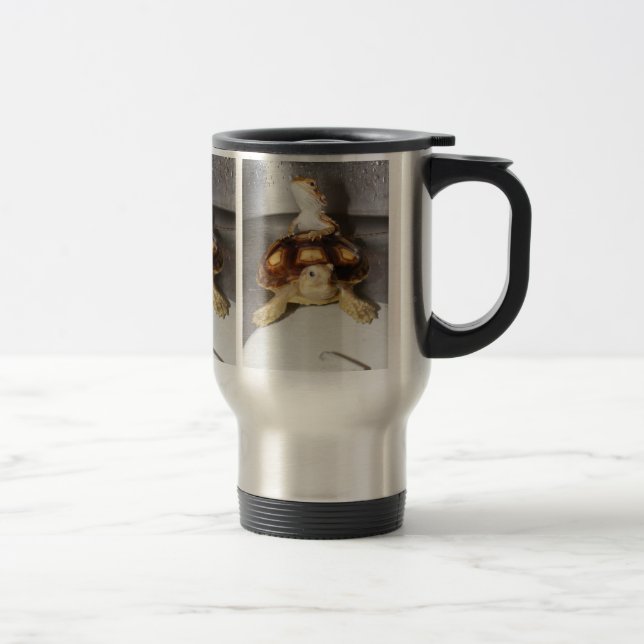 Mug De Voyage Dragon et tortue barbus de Sulcata (Droit)